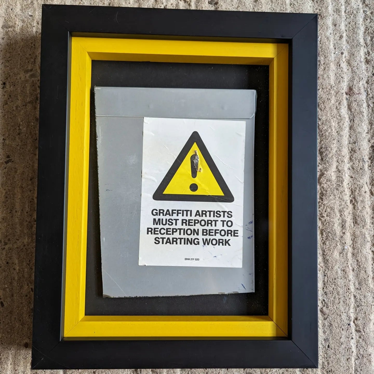 Banksy - Graffiti Artists Must Report To Reception Before Starting Work picture frame