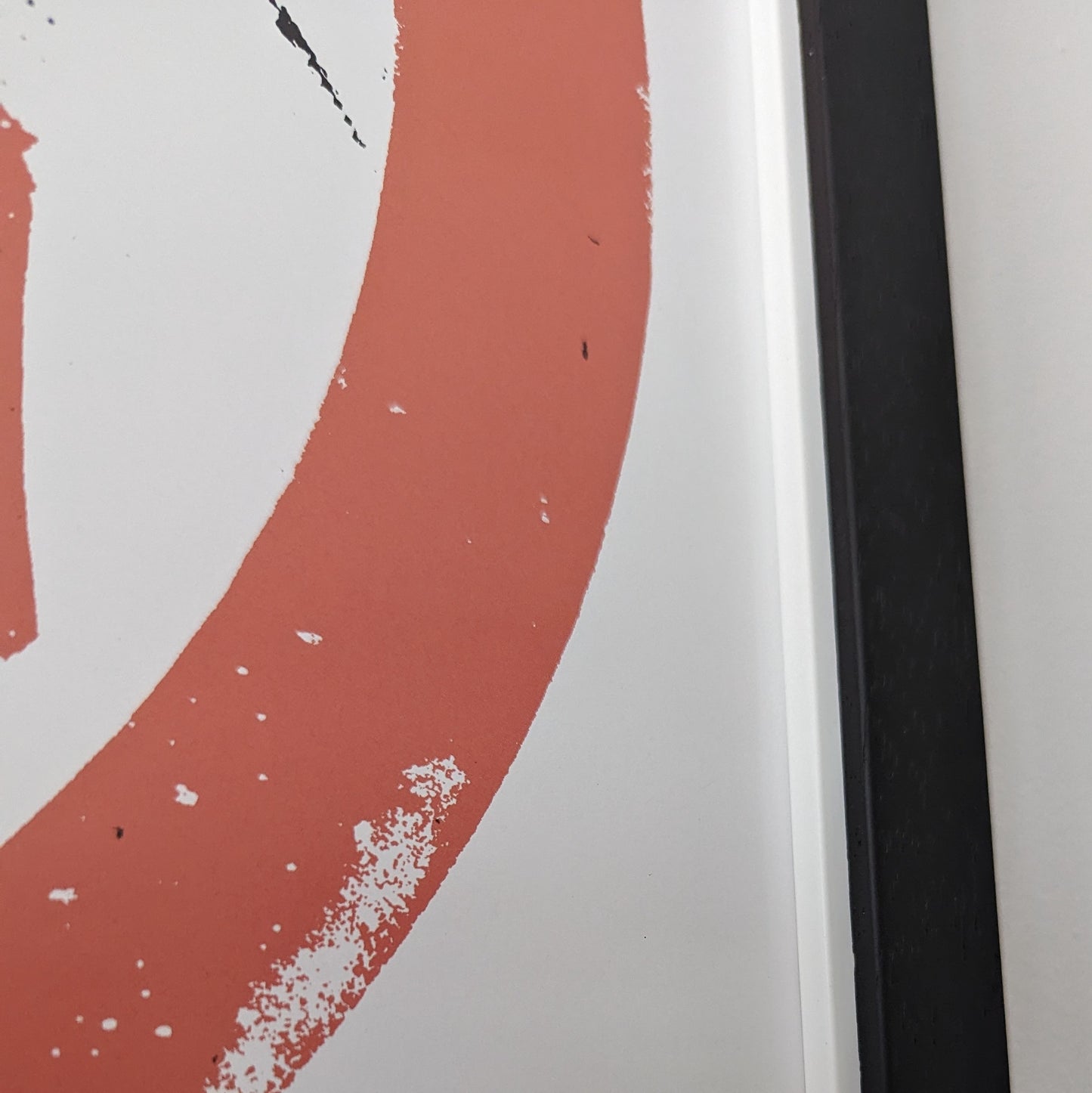 close up of the banksy frame