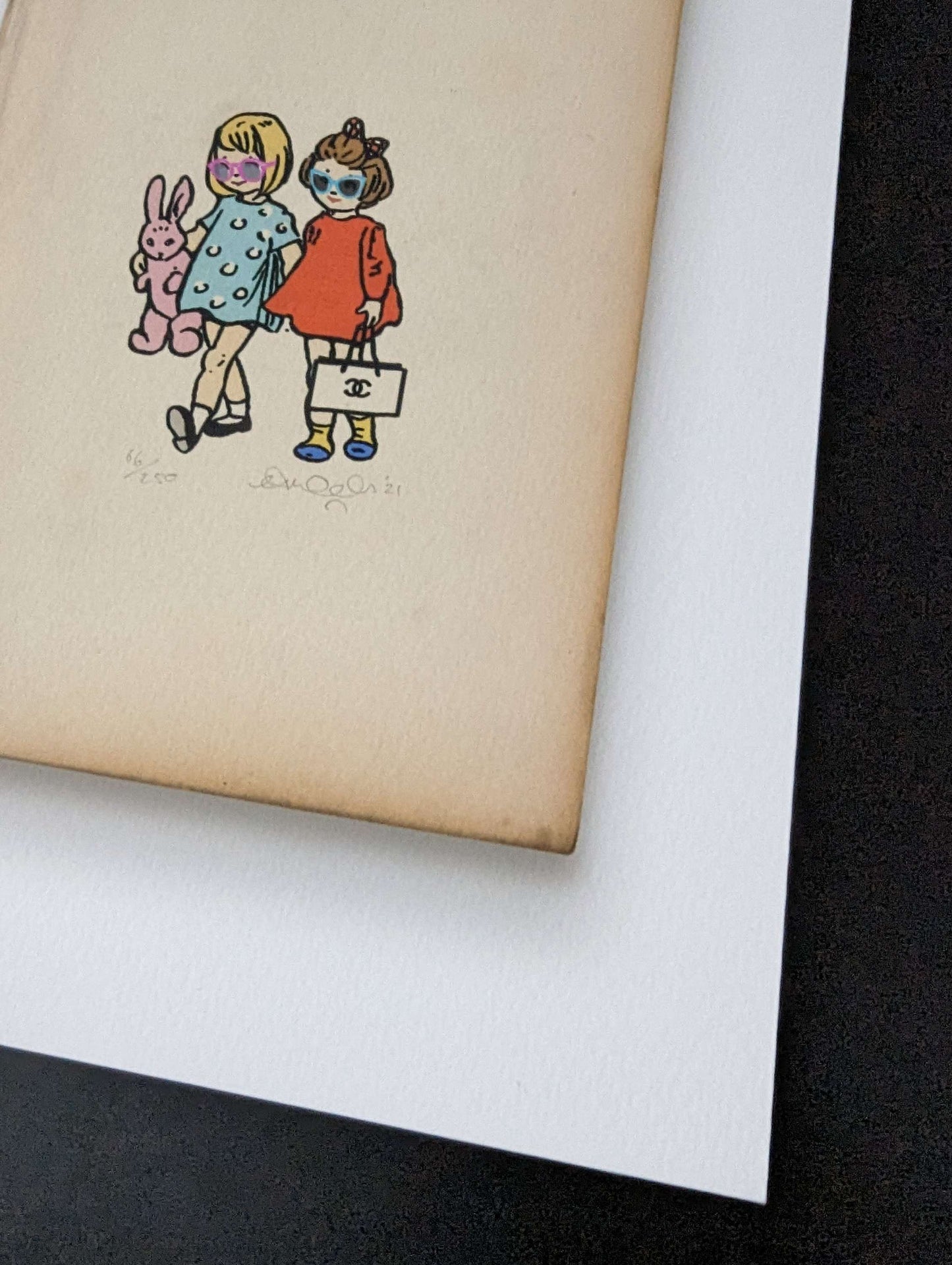 CEAL WARNANTS 'Babes' Ltd Ed Print close up signature