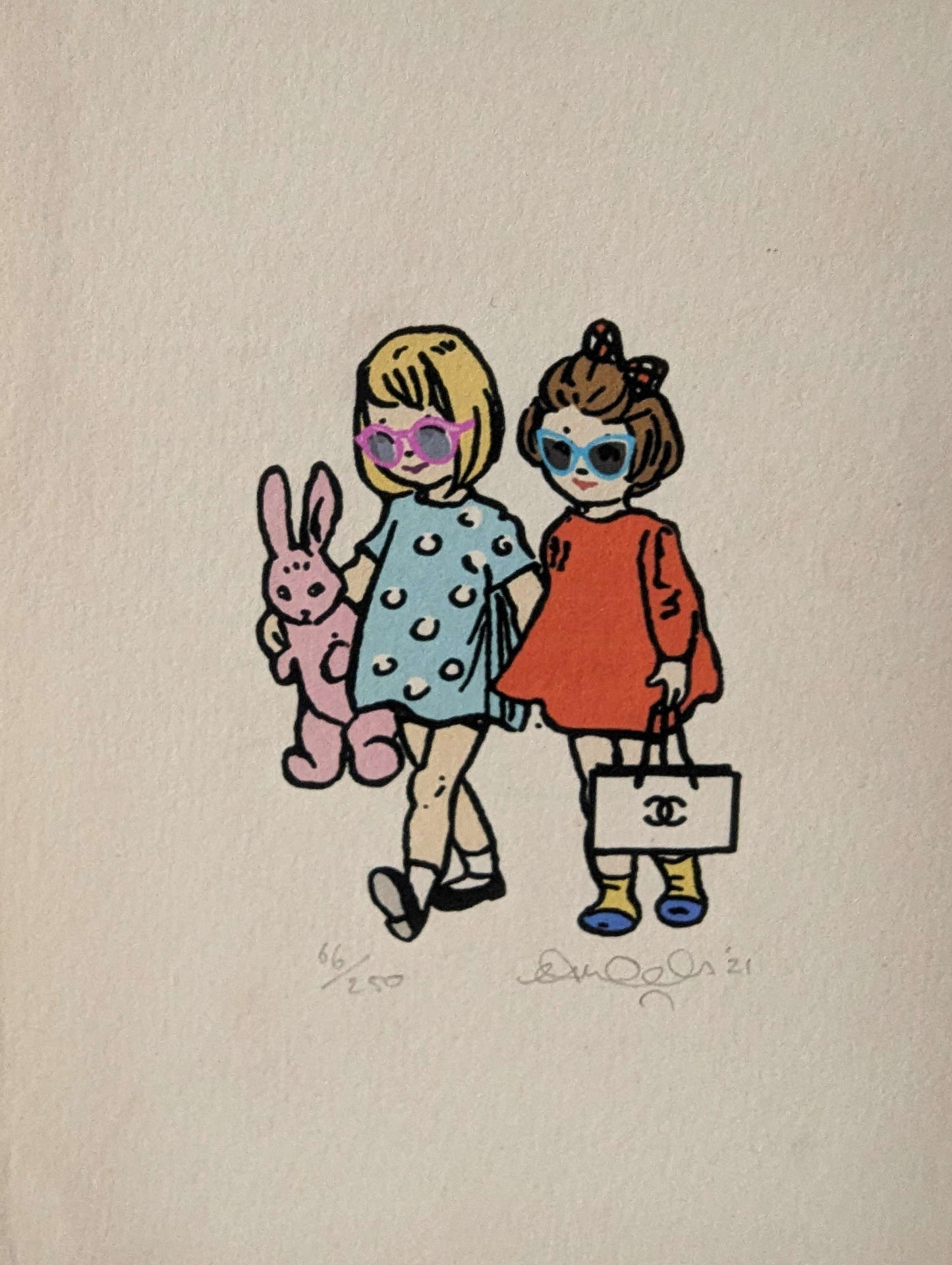 CEAL WARNANTS 'Babes' Ltd Ed Print close up full print