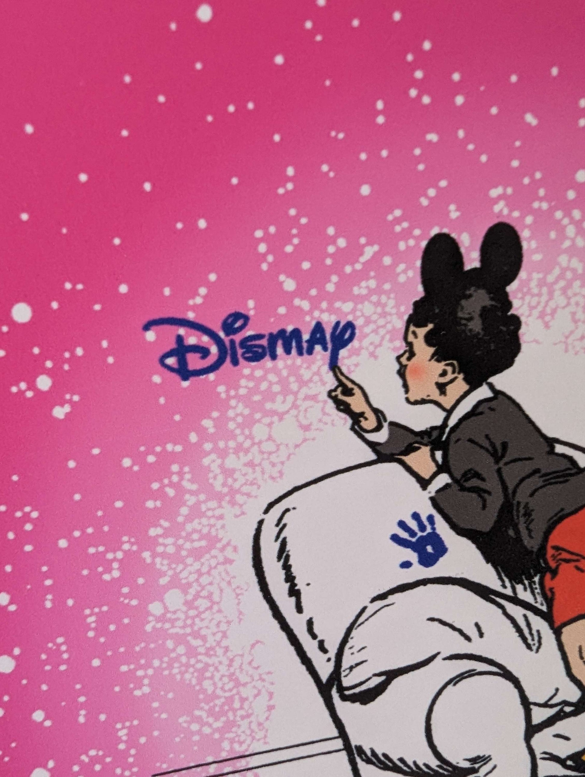 DISMAY DISNEY SIGN BEING PAINTED