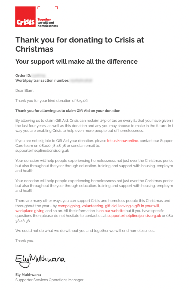 thanks you for donating certificate