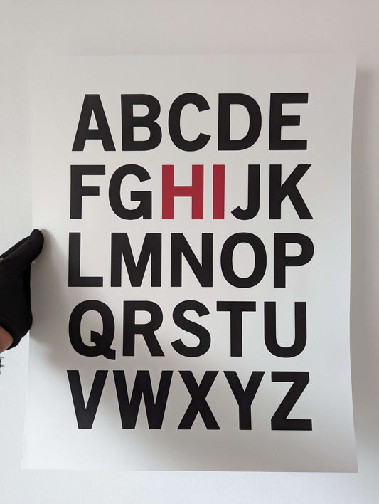 alphabet says hi artwrork