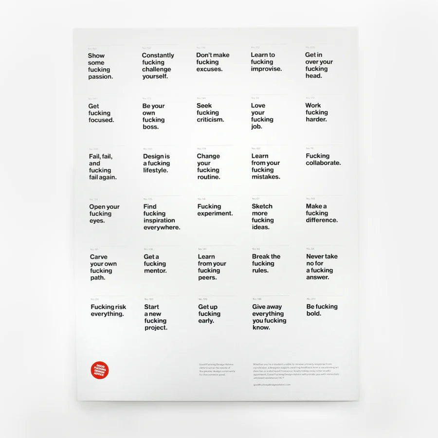 GFDA 'MODULAR GRID ADVICE' White Print